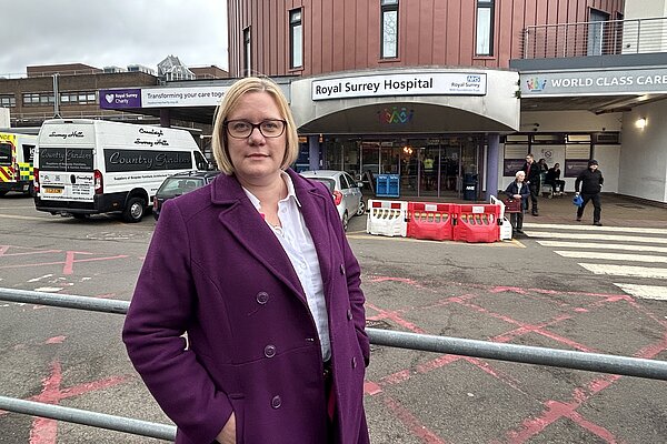 Zöe Franklin MP at the Royal Surrey Hospital
