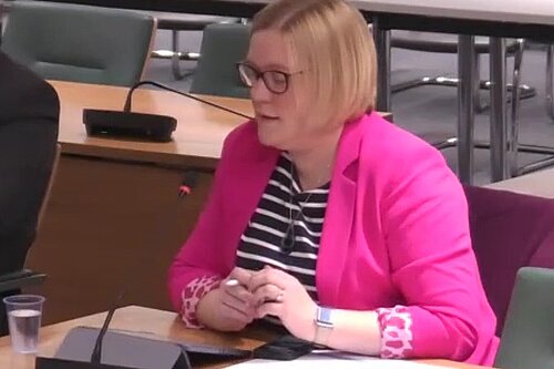 Zöe Franklin questioning Thames Water at Overview and Scrutiny