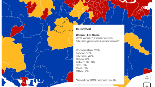 Latest MRP Poll SE Map 03.04.24