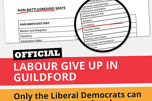Labour Give Up on Guildford Graphic